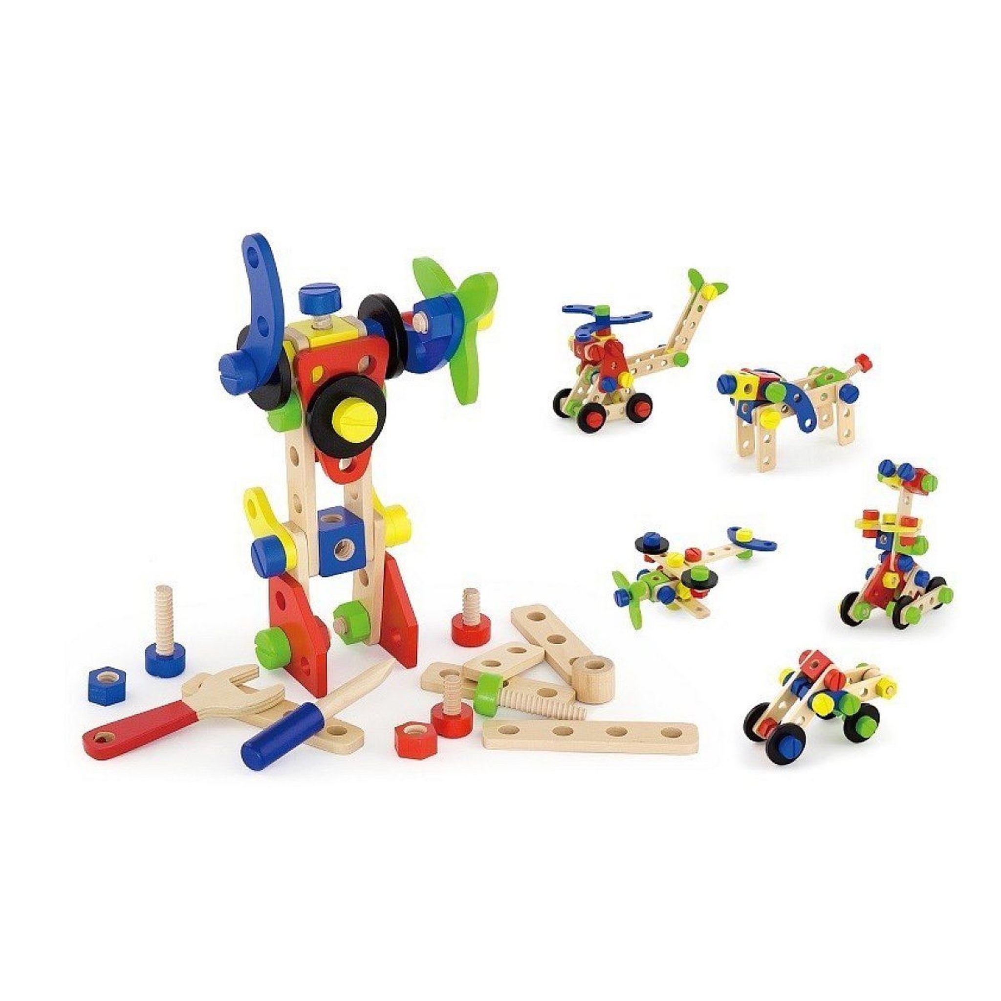 VIGA Jeu de construction  50382 - 68 pièces en bois