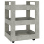 Voir la diapositive 2 : VIDAXL Chariot de cuisine Gris beton 60x45x80 cm Bois d'ingenierie