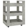 Voir la diapositive 2 : VIDAXL Chariot de cuisine Gris beton 60x45x80 cm Bois d'ingenierie
