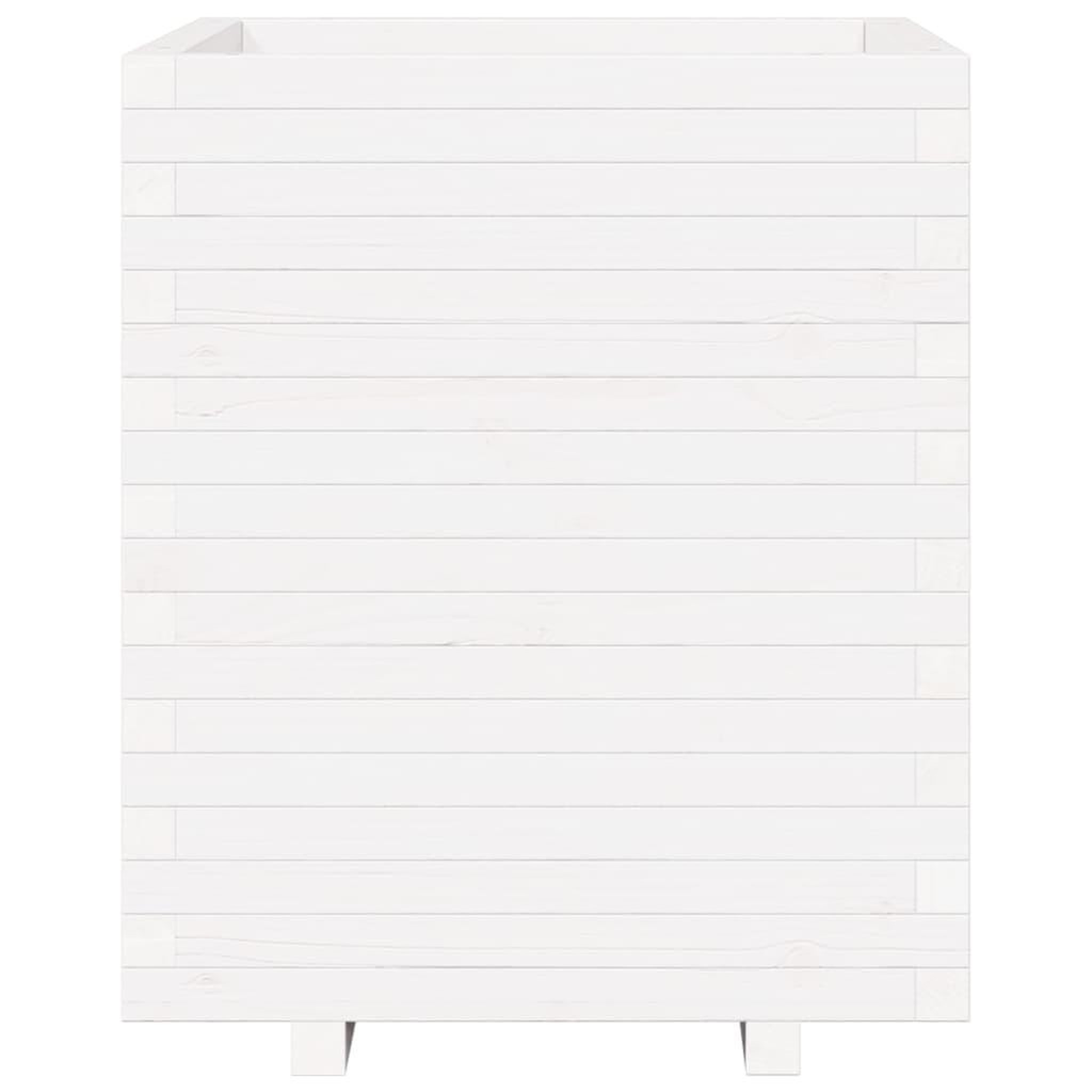 Voir la diapositive 5 : VIDAXL Jardiniere blanc 60x60x72,5 cm bois de pin massif