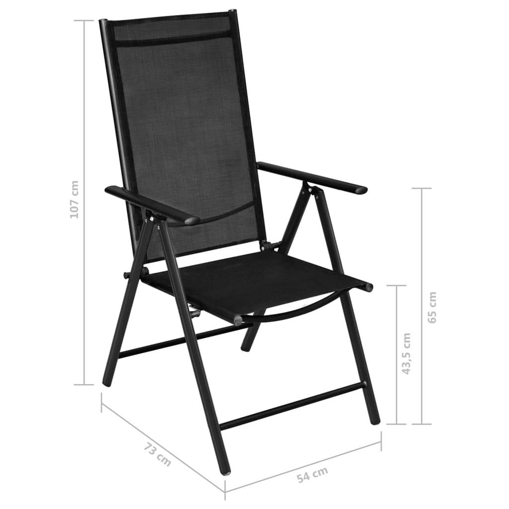 Voir la diapositive 6 : VIDAXL Ensemble a manger de jardin 5 pcs aluminium argente et noir