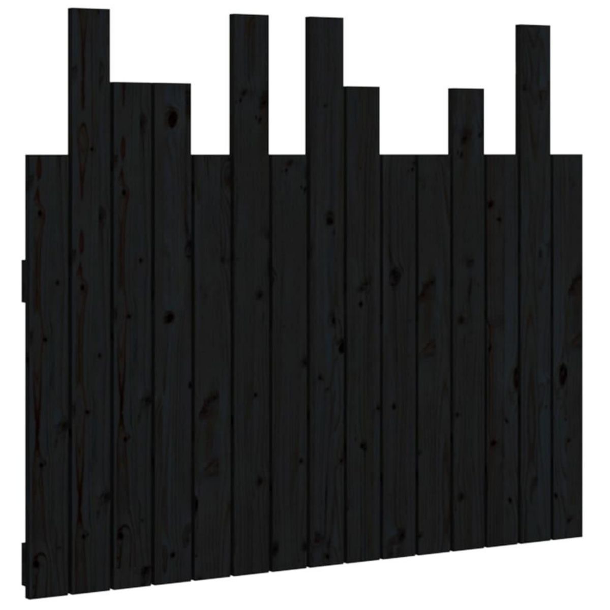 VIDAXL Tete de lit murale Noir 95,5x3x80 cm Bois massif de pin