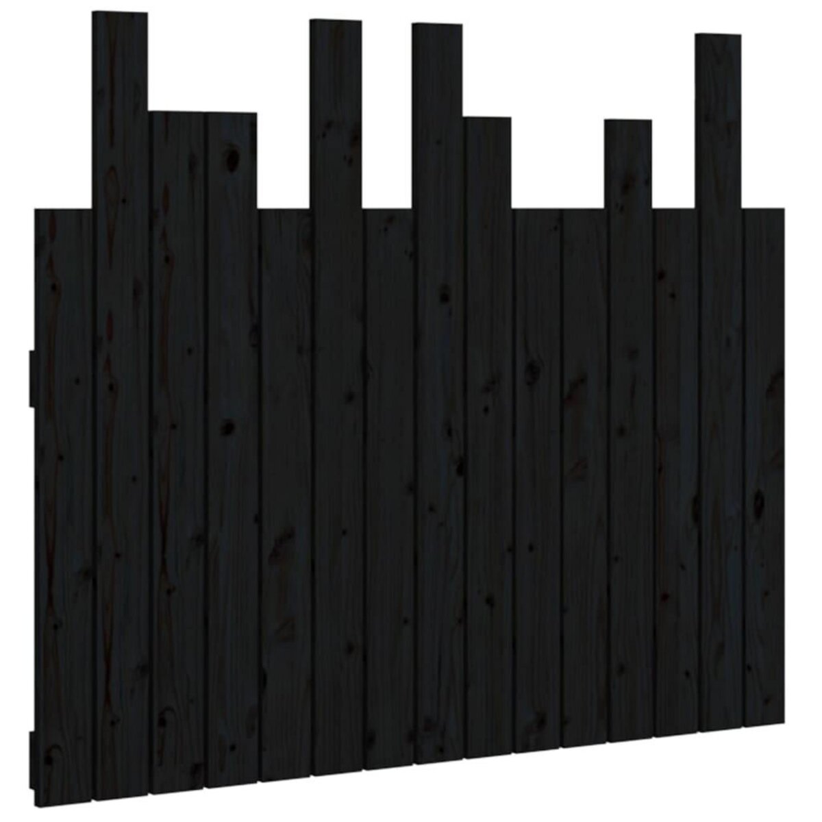 VIDAXL Tete de lit murale Noir 95,5x3x80 cm Bois massif de pin