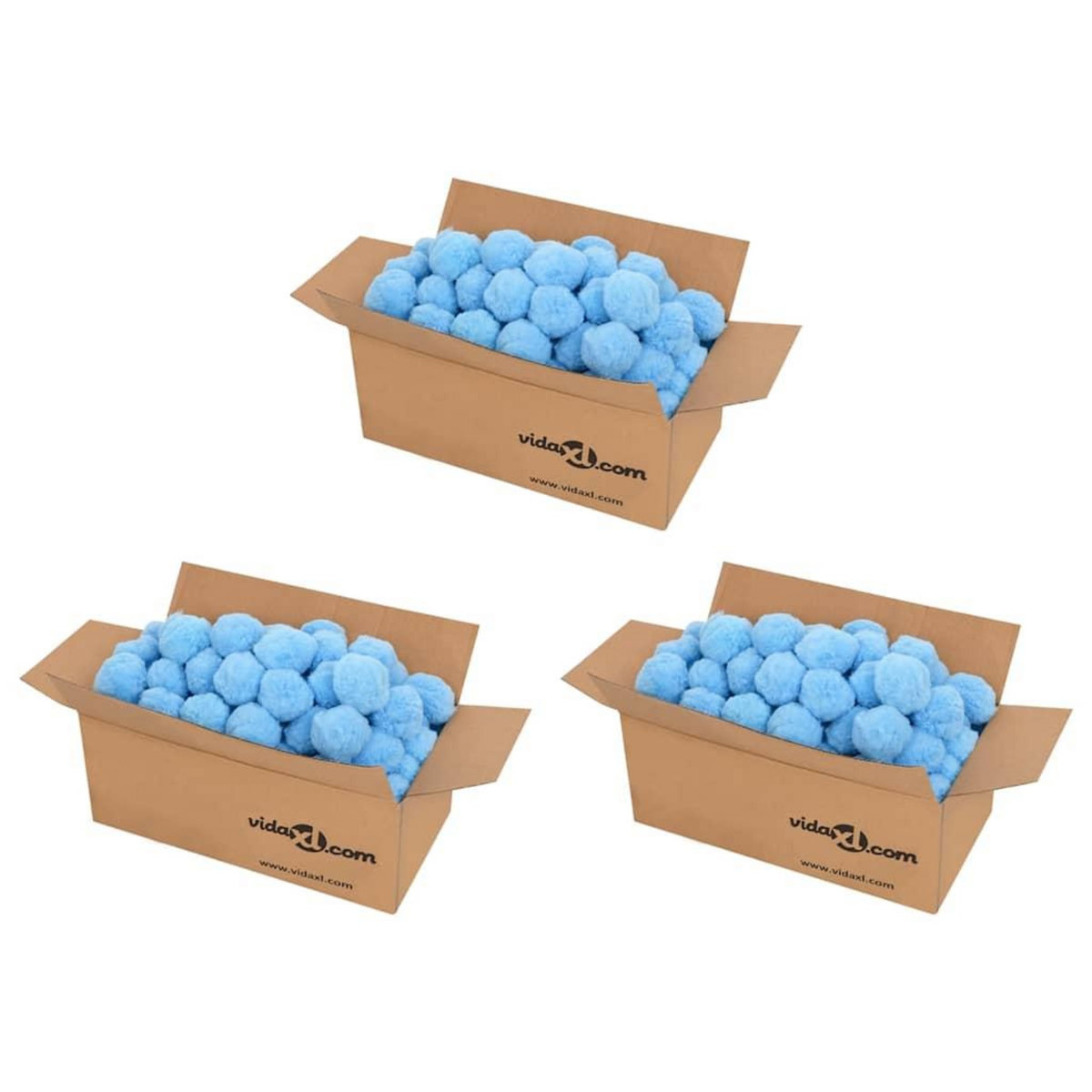 VIDAXL Boules anti-bacteriennes filtrantes de piscine bleu 2100 g PE