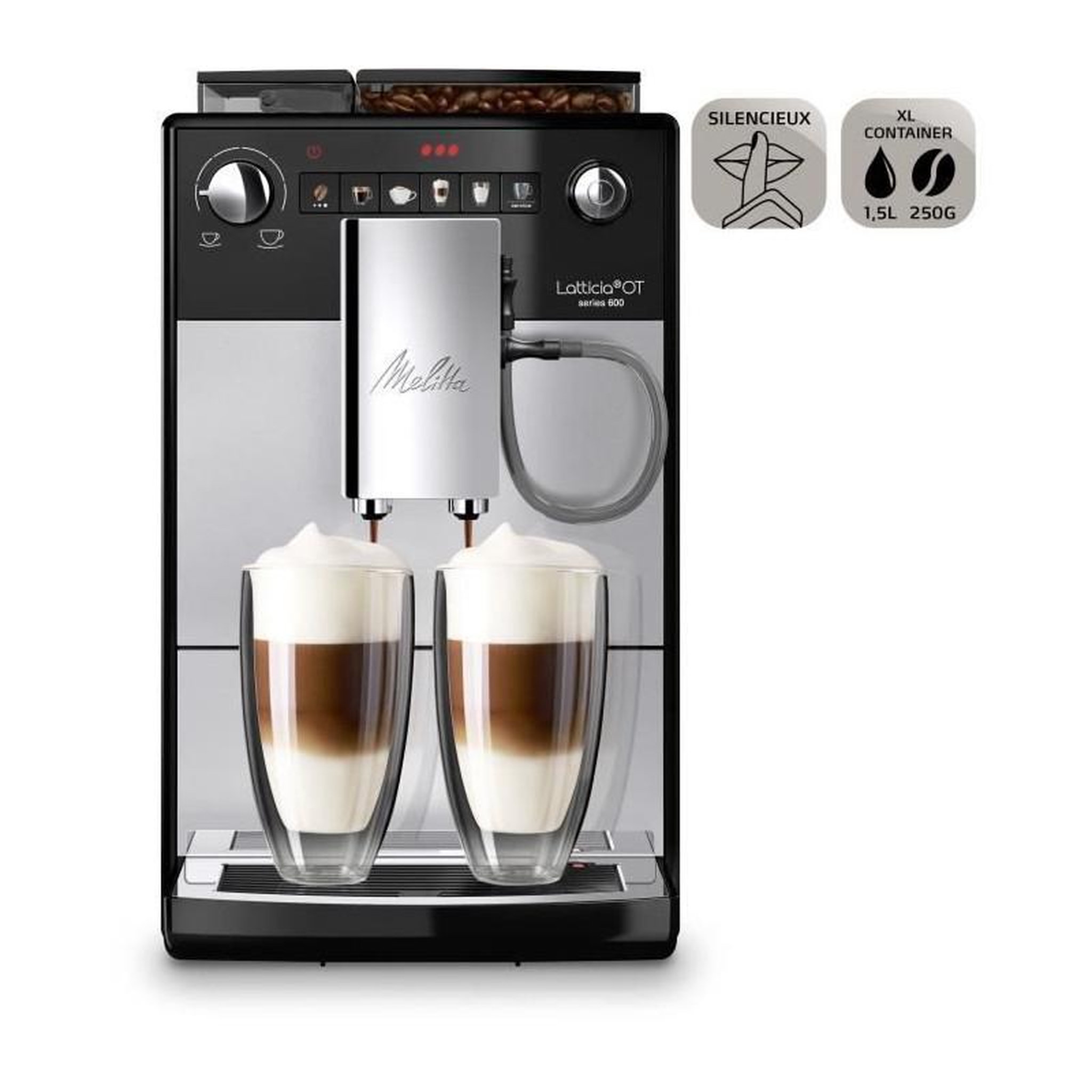 Voir la diapositive 3 : Melitta Machine a café automatique - MELITTA - Latticia OT F300-101 - Argent