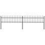 Voir la diapositive 1 : VIDAXL Cloture de jardin avec dessus en lance Acier 3,4 x 0,6 m Noir