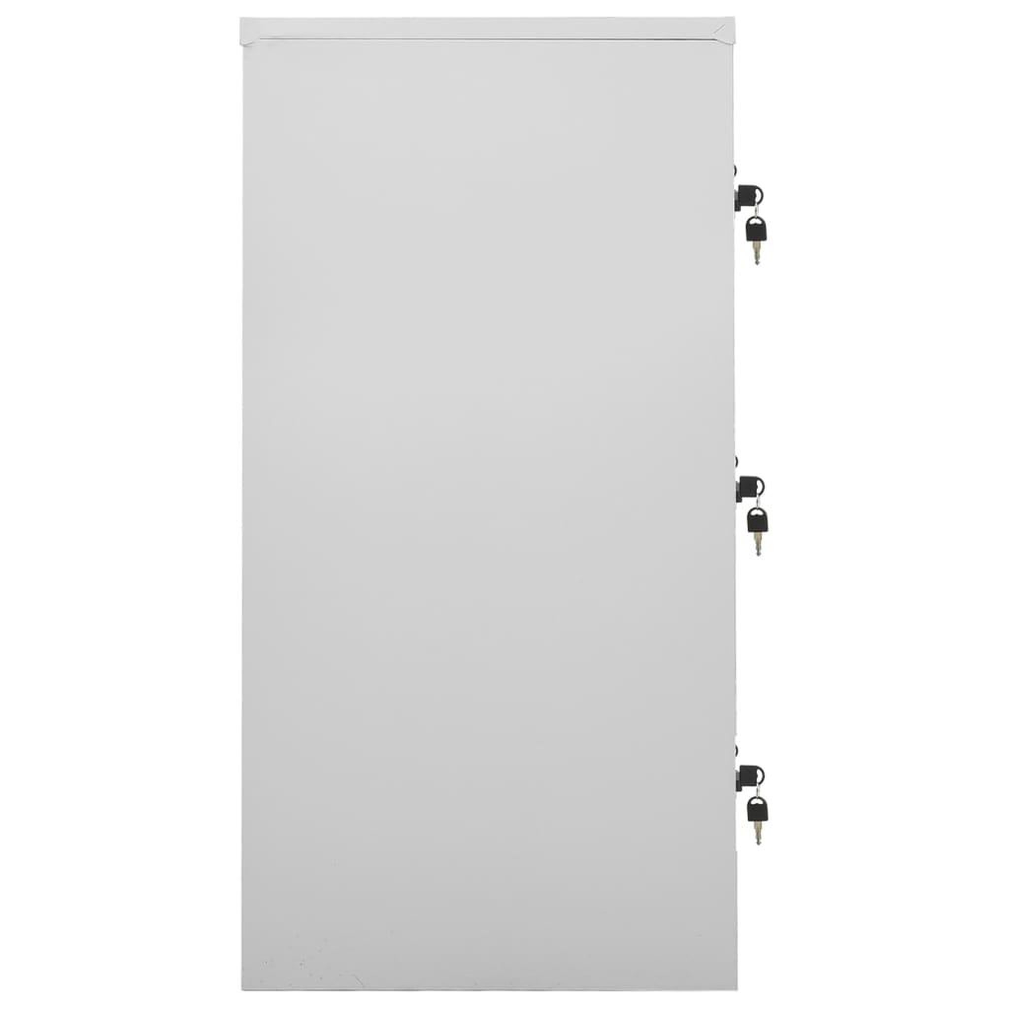 Voir la diapositive 4 : VIDAXL Armoires a casiers 2 pcs Gris clair 90x45x92,5 cm Acier