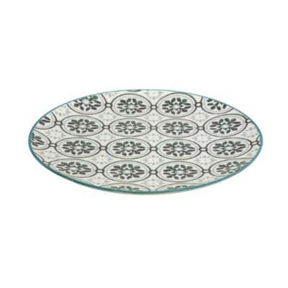 SECRET DE GOURMET Lot de 6 Assiettes à Dessert  Dolce  22cm Vert