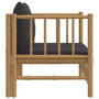 Voir la diapositive 4 : VIDAXL Canape de jardin avec coussins gris fonce bambou