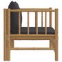 Voir la diapositive 4 : VIDAXL Canape de jardin avec coussins gris fonce bambou