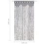 Voir la diapositive 5 : VIDAXL Rideau en macrame Anthracite 140x240 cm Coton