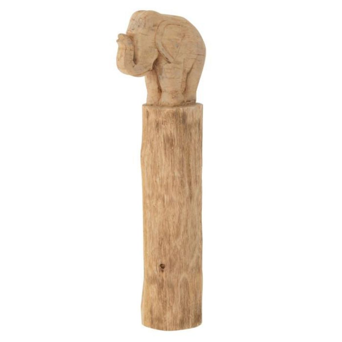 Paris Prix Statue Déco sur Socle  Éléphant  55cm Naturel