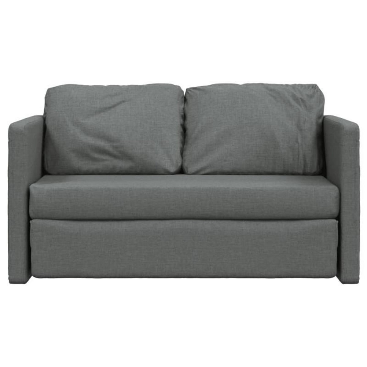 VIDAXL Canapé lit 2 en 1 gris foncé 112x174x55 cm tissu