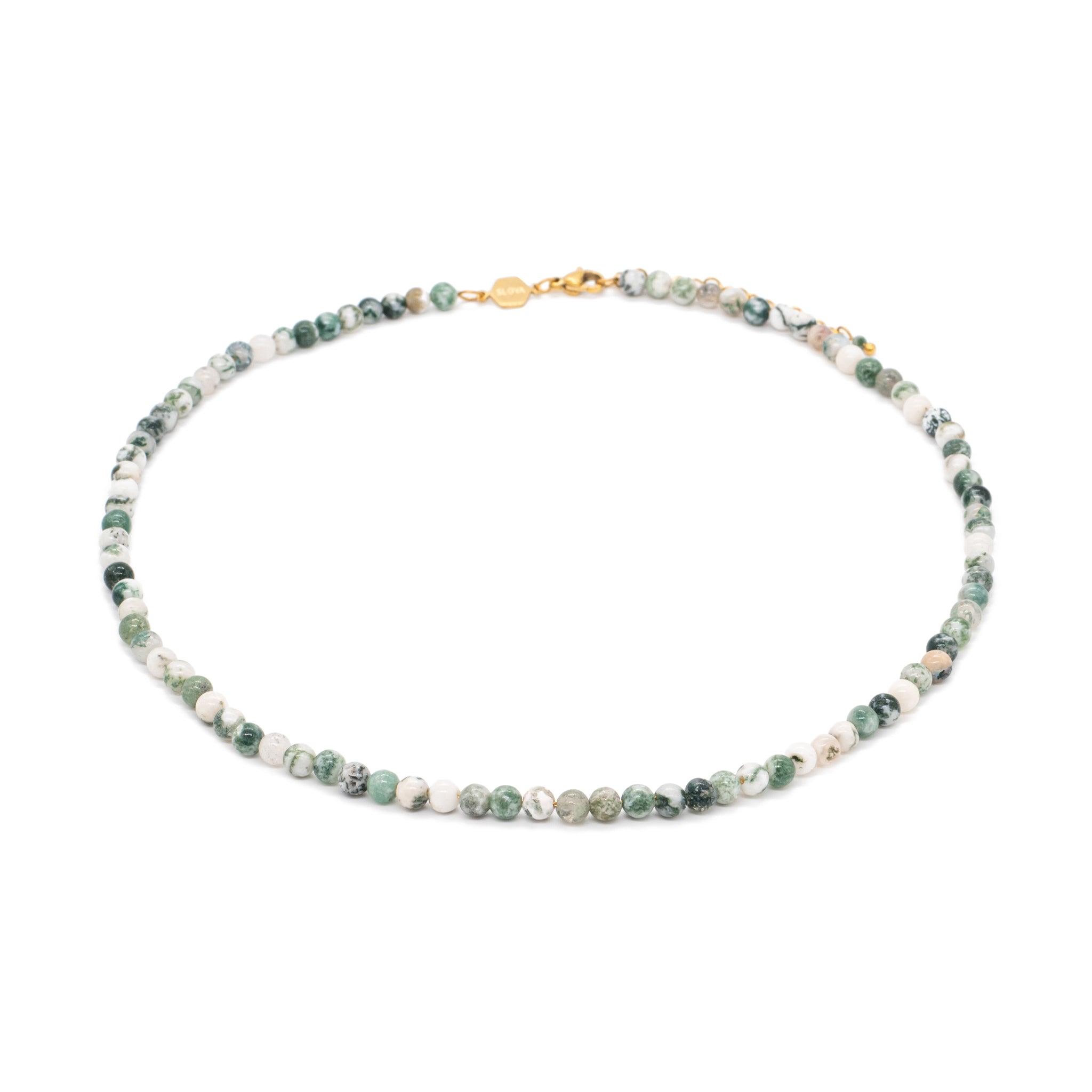Voir la diapositive 1 : SLOYA Collier Serena en pierres Agate Arbre
