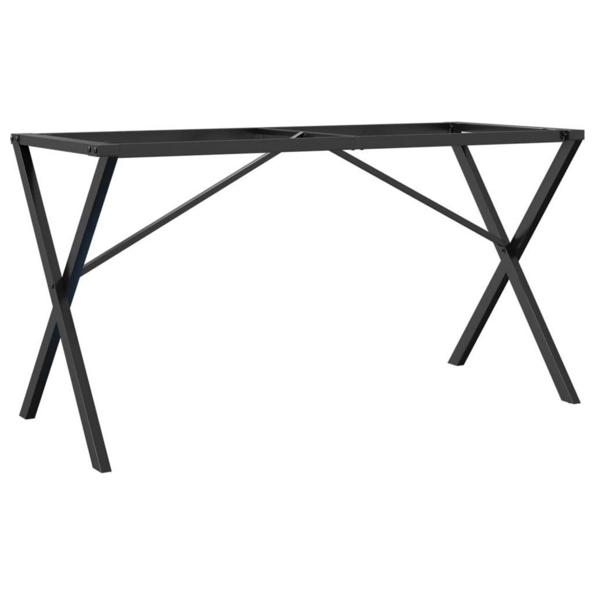 VIDAXL Pieds de table a manger cadre en X 120x60x73 cm acier
