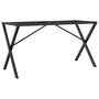 Voir la diapositive 2 : VIDAXL Pieds de table a manger cadre en X 120x60x73 cm acier