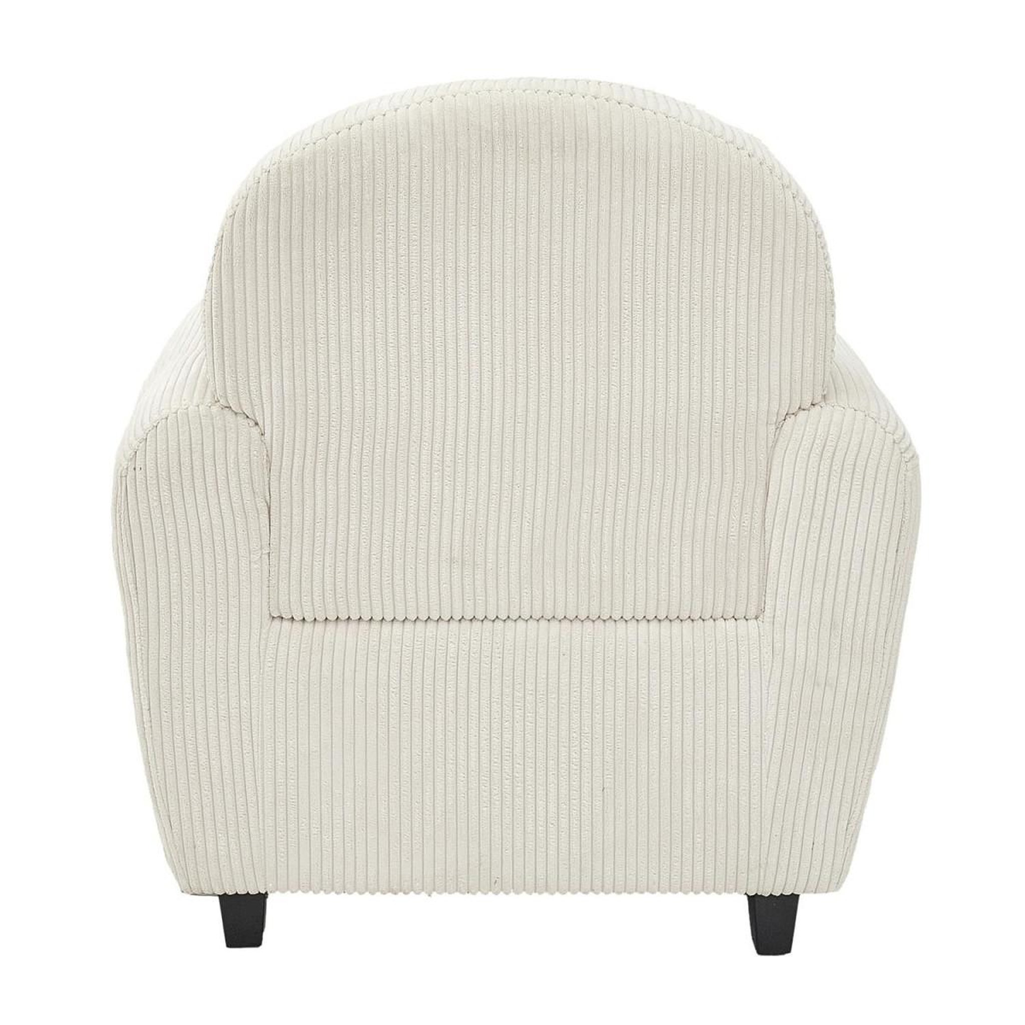Voir la diapositive 4 : The Home Deco Factory Fauteuil club côtelé  scott  89cm beige