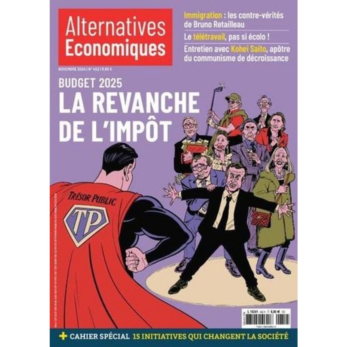 ALTERNATIVES ECONOMIQUES N° 452, NOVEMBRE 2024 : BUDGET 2025. LA REVANCHE DE L'IMPOT, Chevalier Marc