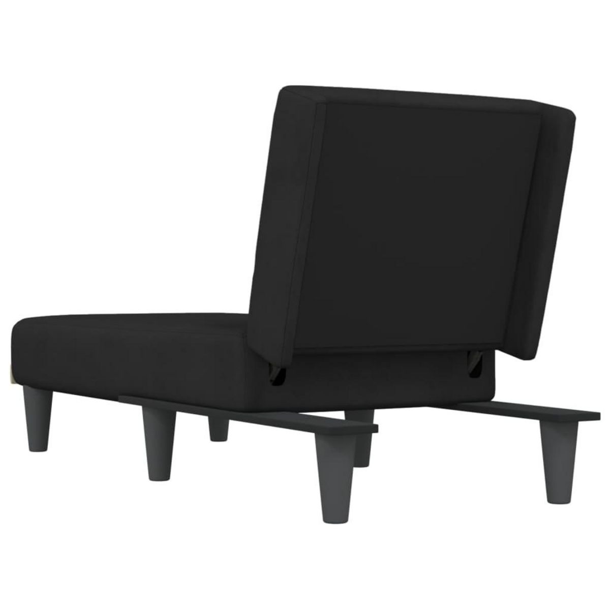 VIDAXL Chaise longue noir velours