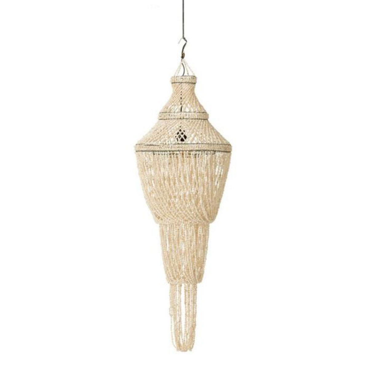 Paris Prix Lampe Suspension Coquillage  Daisy  176cm Naturel