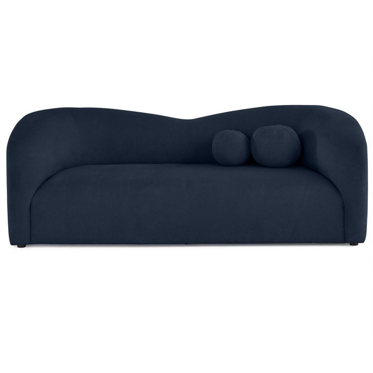 LISA DESIGN Charles - canapé droit 3 places en velours texturé