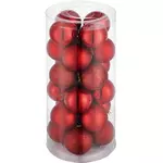 tectake Lot de 24 boules de Noël rouges
