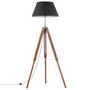 Voir la diapositive 2 : VIDAXL Lampadaire a trepied Marron miel et noir Bois de teck 141 cm