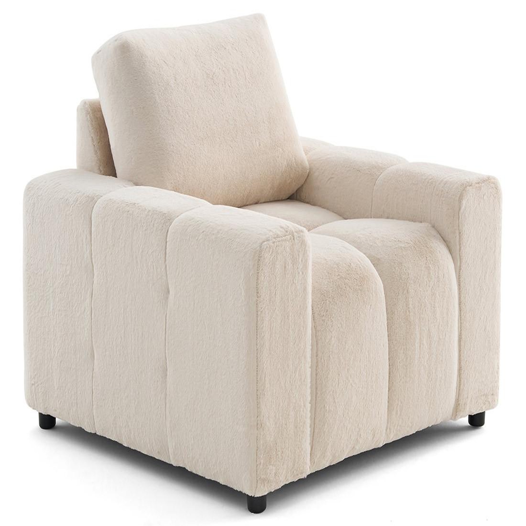 Voir la diapositive 1 : LISA DESIGN Crocus - fauteuil en fausse fourrure