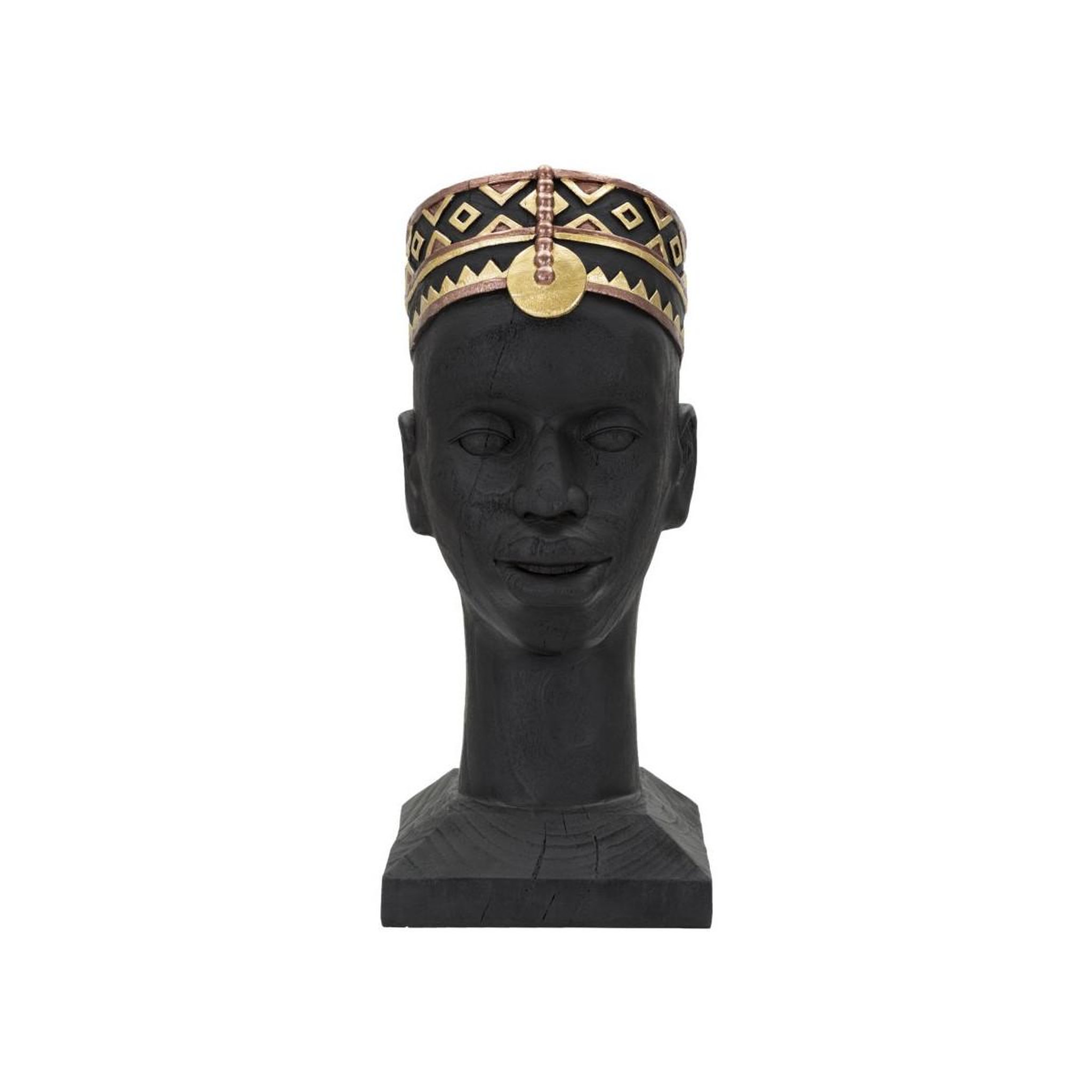 Paris Prix Statue Tête Homme Couvre-Chef  Massai  56cm Noir