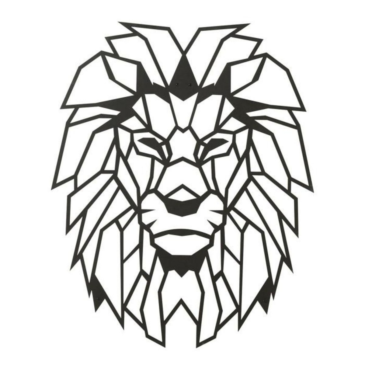 Paris Prix Décoration Murale en Métal  Lion  91cm Noir