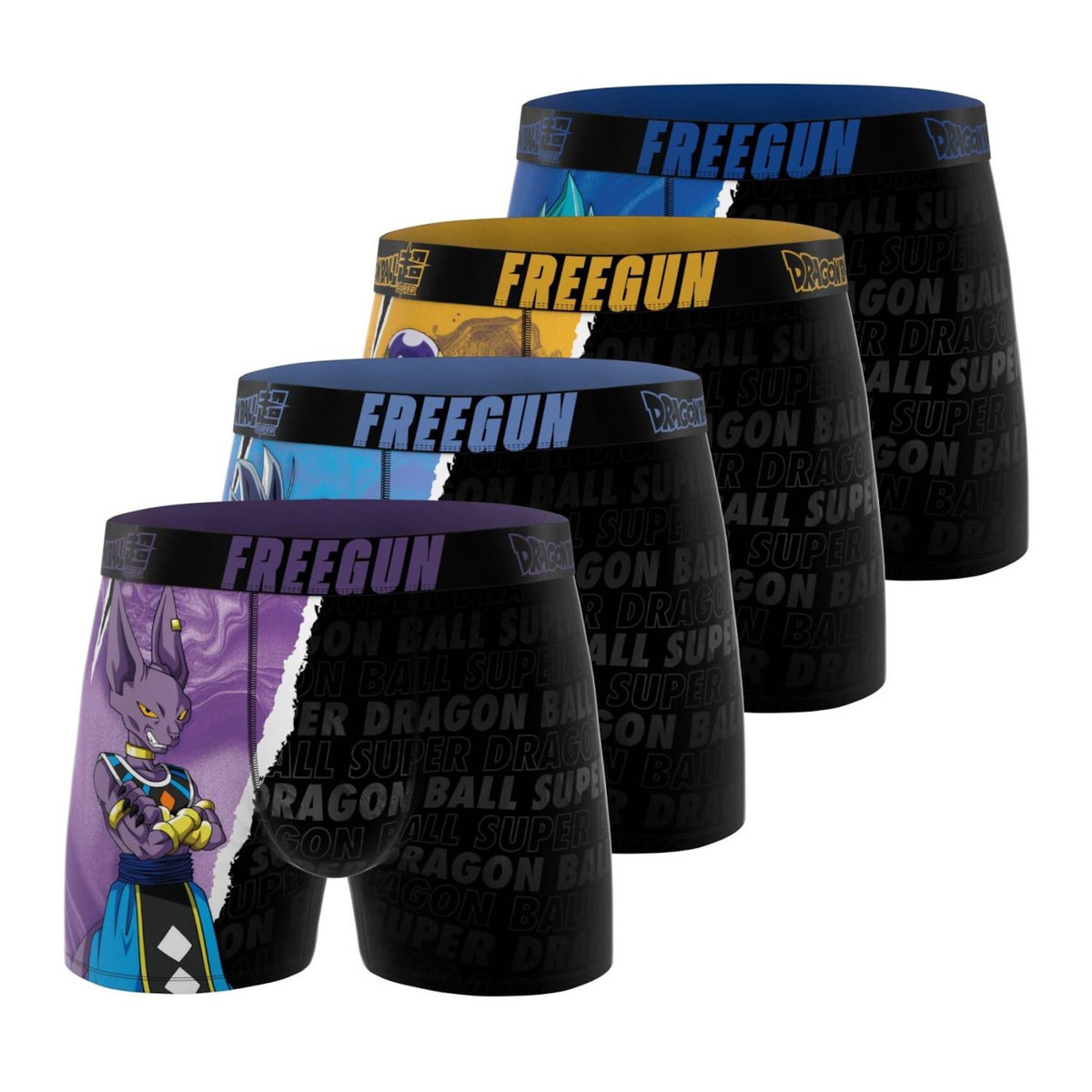 FREEGUN Lot de 4 boxers enfant Dragon Ball Super