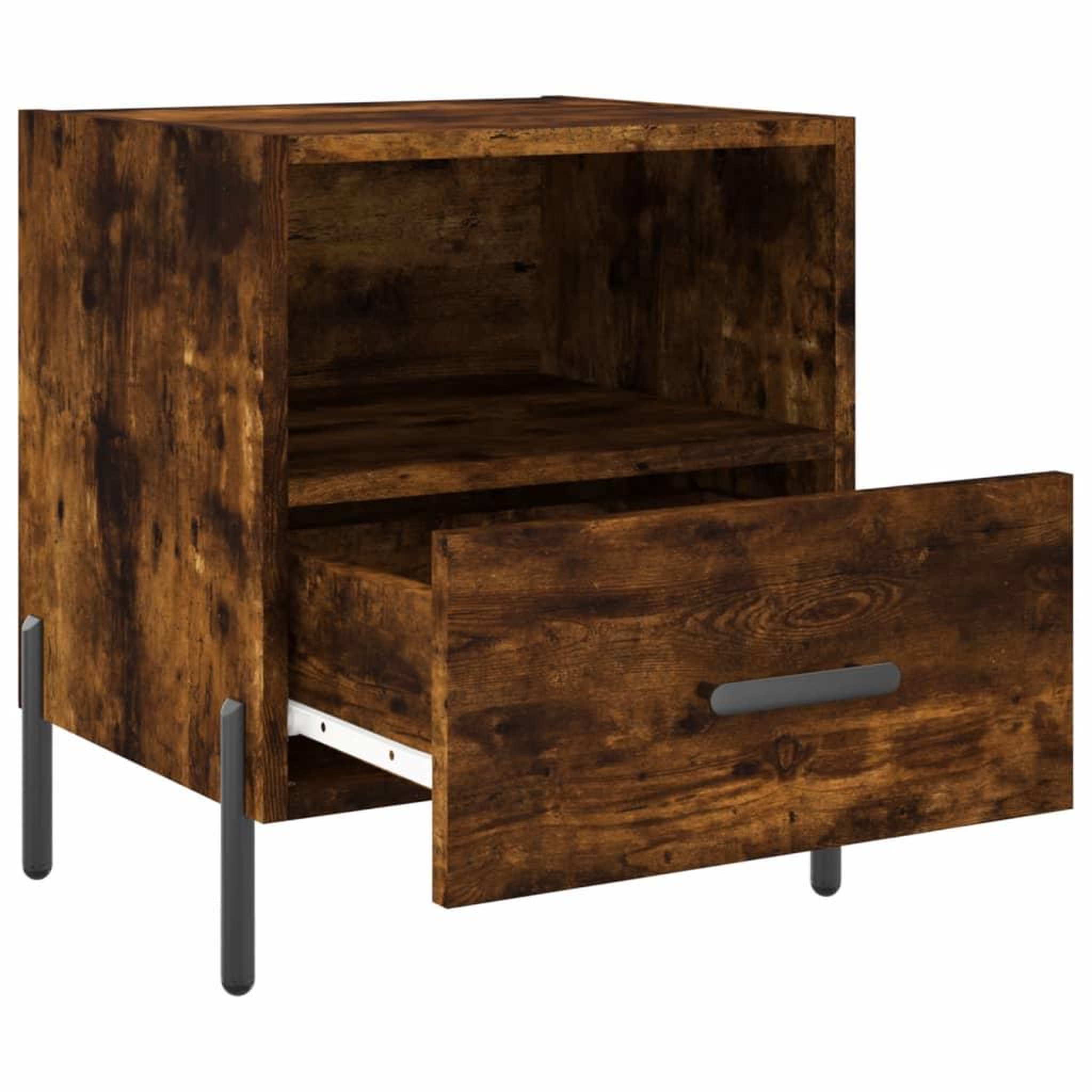Voir la diapositive 5 : VIDAXL Tables de chevet 2pcs chene fume 40x35x47,5cm bois d'ingenierie