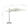Voir la diapositive 6 : VIDAXL Parasol de jardin avec base portable sable
