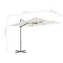 Voir la diapositive 6 : VIDAXL Parasol de jardin avec base portable sable