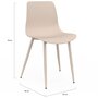 Voir la diapositive 5 : ID MARKET Lot de 6 chaises en polypropylène KIARA beige avec pieds en métal