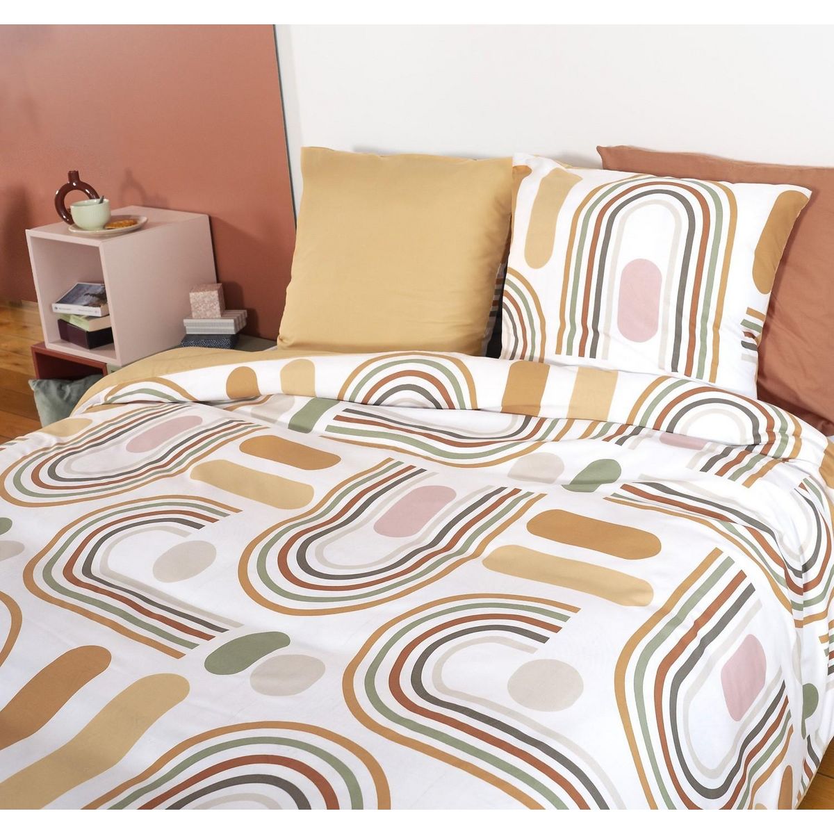 Home collection Parure de couette 3pcs 240x220cm microfibre karting