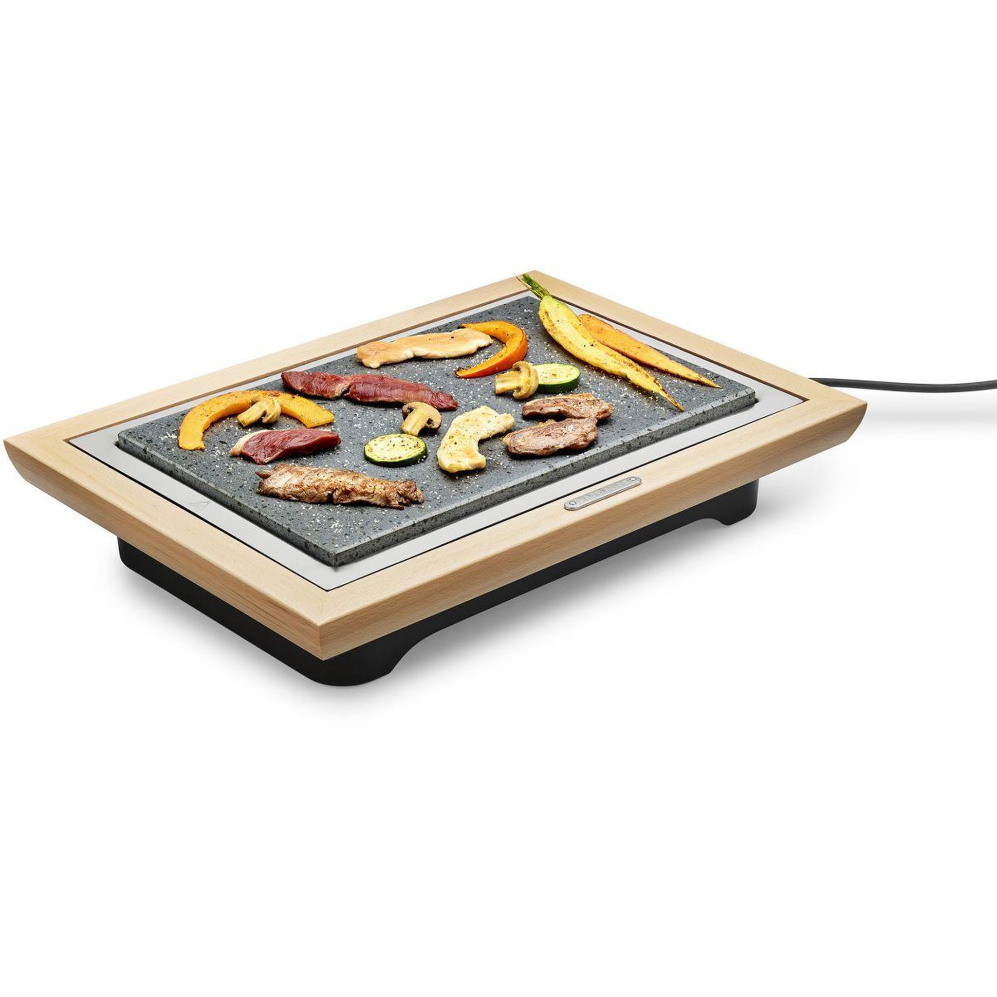 Voir la diapositive 5 : LAGRANGE Pierre à cuire Grill' Pierre® Deluxe bois clair à poser, 37.3x23.4 cm