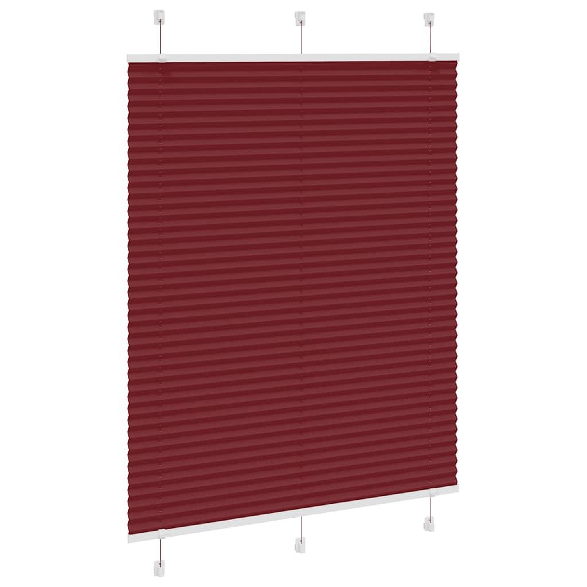 Voir la diapositive 3 : VIDAXL Store plisse rouge bordeaux 105x150 cm largeur du tissu 104,4cm