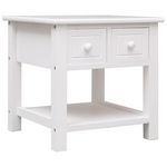 VIDAXL Table d'appoint Blanc 40x40x40 cm Bois de Paulownia