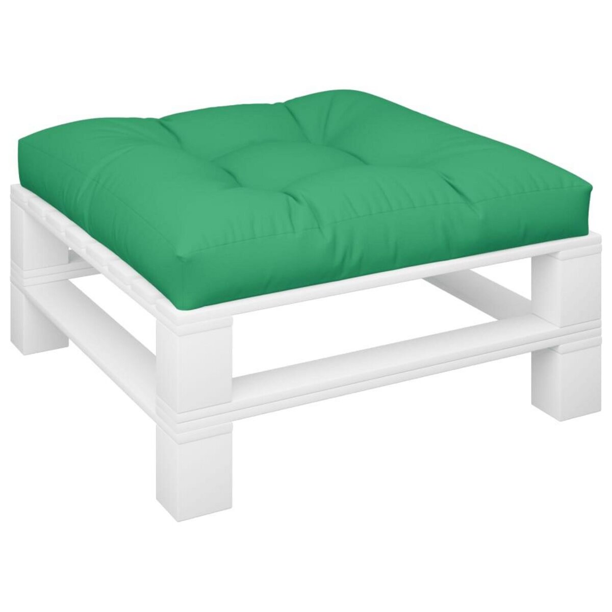 VIDAXL Coussin de palette vert 80x80x12 cm tissu