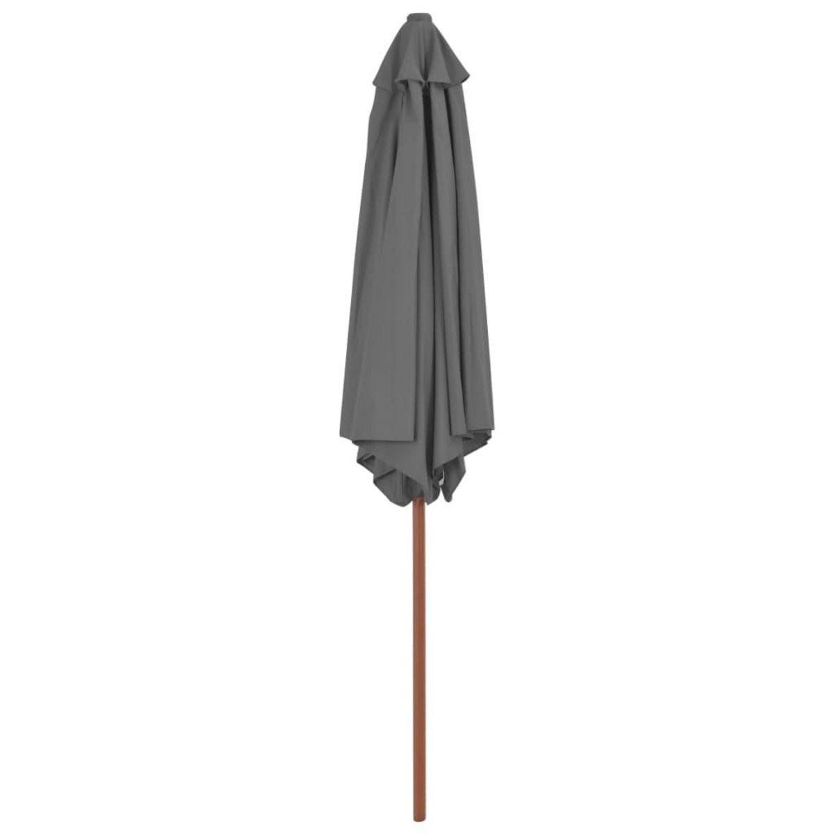 VIDAXL Parasol d'exterieur avec mat en bois 270 cm Anthracite