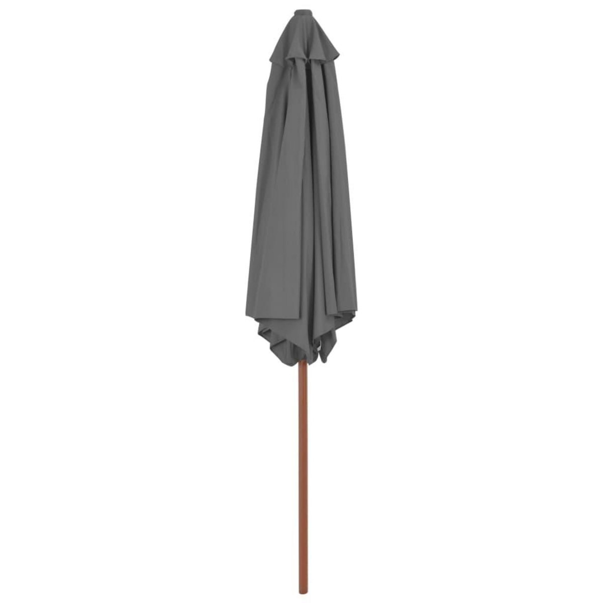 VIDAXL Parasol d'exterieur avec mat en bois 270 cm Anthracite