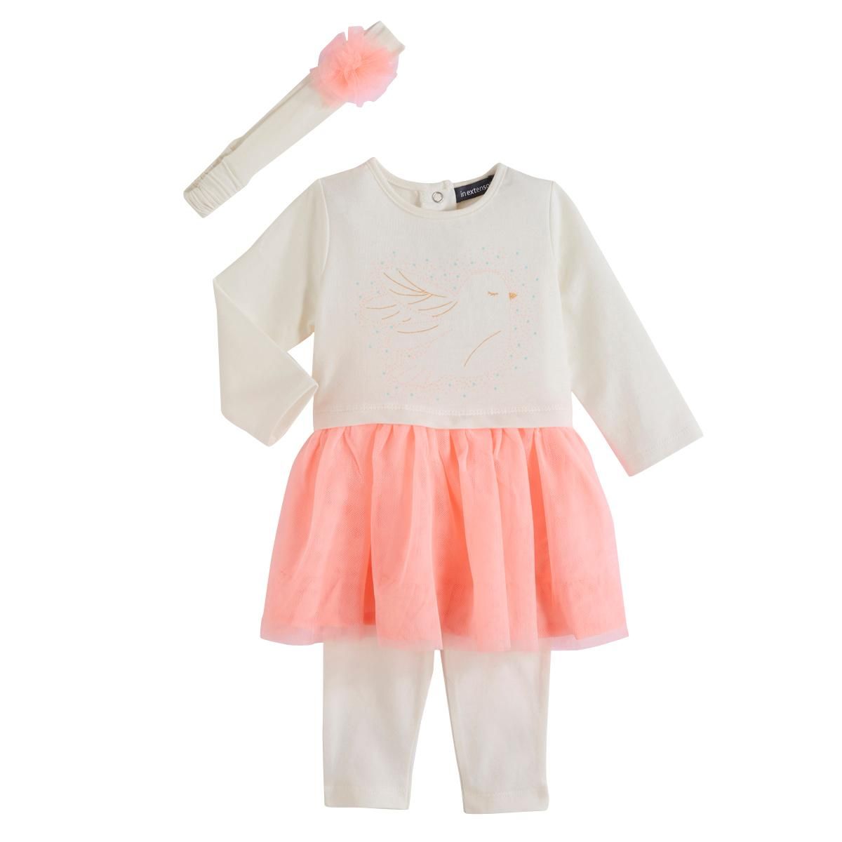 IN EXTENSO Ensemble robe molleton + legging bébé fille