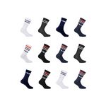 FILA Pack Surprise de 12 Paires de chaussettes tennis Homme. Coloris disponibles : Noir