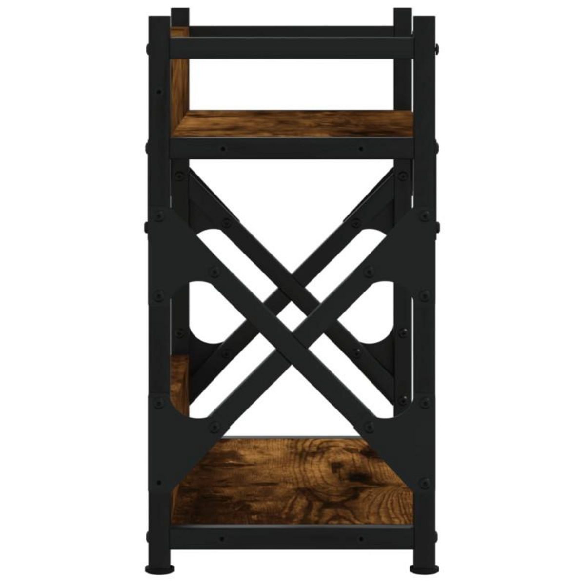 VIDAXL Support d imprimante à 2 niveaux chêne fumé 40x20x40 cm