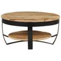 Voir la diapositive 2 : VIDAXL Table basse Bois massif de manguier brut 65x32 cm