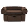 Voir la diapositive 3 : VIDAXL Canapé pour chien avec tiroir Marron 75x50x38 cm Peluche
