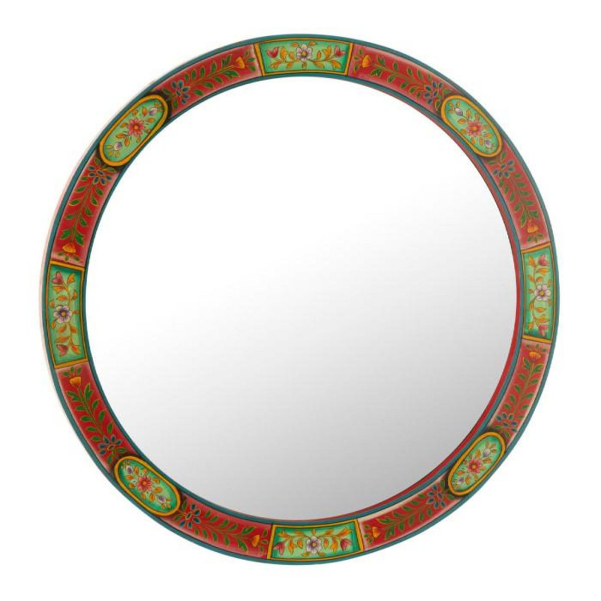 Paris Prix Miroir Mural Rond  Mumbai  75cm Multicolore