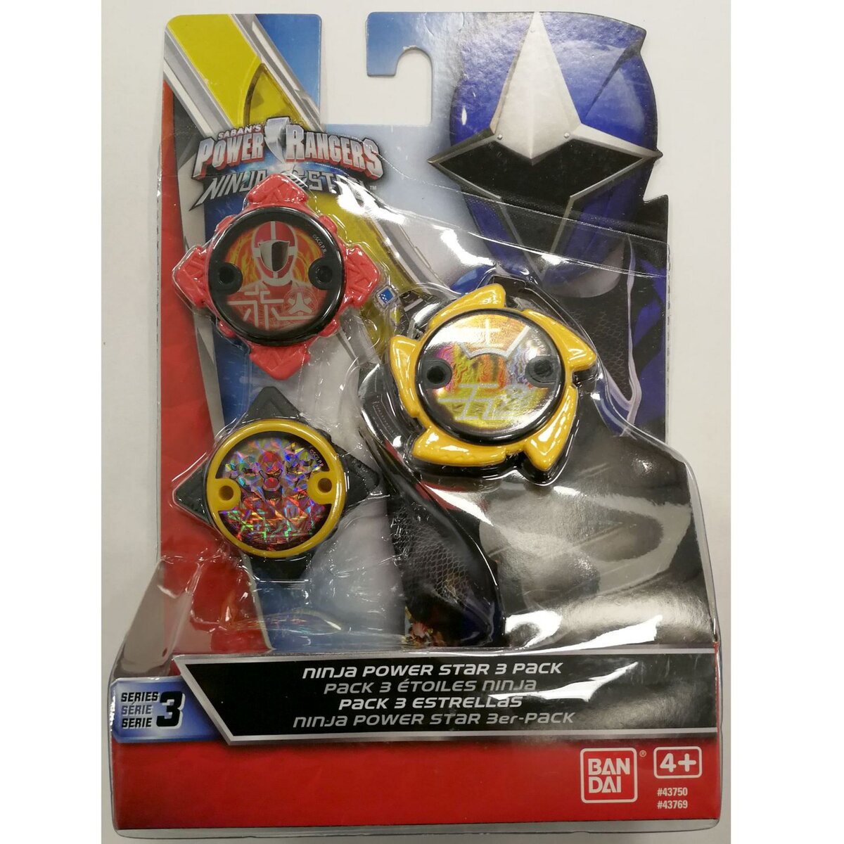 BANDAI 1 pack de 3 étoiles ninja - Power Rangers 