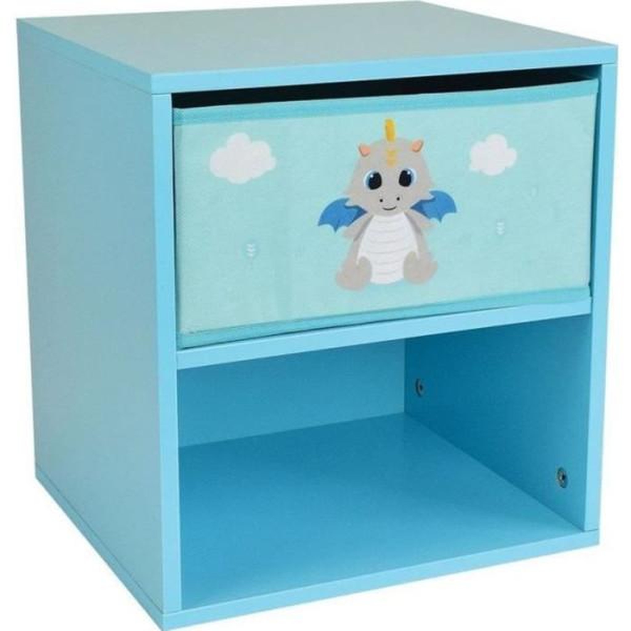Fun House Leon le dragon chevet avec un tiroir ± 36 x 33 x 30 cm pour enfant